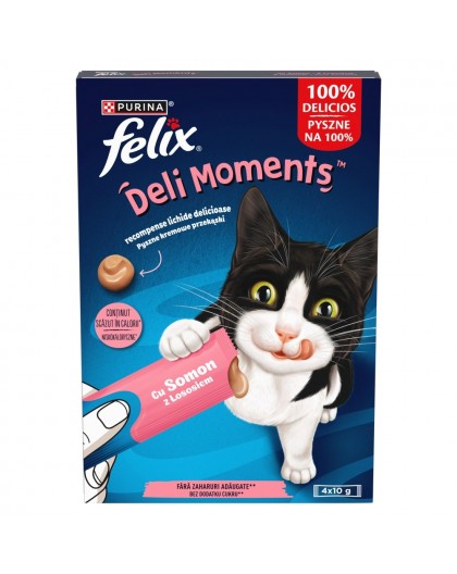 PURINA Felix Deli Moments Salmon - cat treats - 4x10g