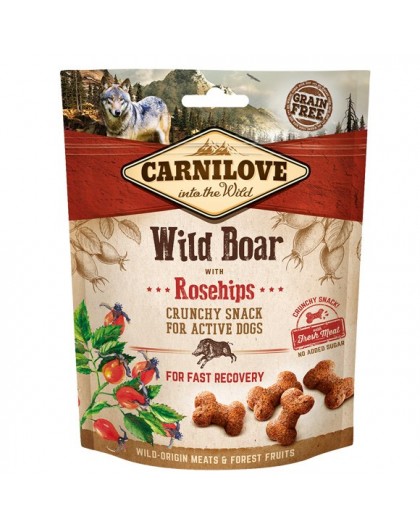 CARNILOVE Fresh Crunchy Wild Boar & Rosehips With Fresh Meat - dog treat - 200 g