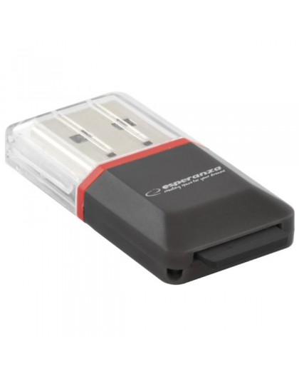 Esperanza EA134K card reader Black,Silver,Transparent USB 2.0