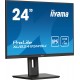 iiyama ProLite 24” 3-side borderless monitor featuring IPS (In-Plane-Switching) panel with a 16:10 aspect ratio and height-adjus