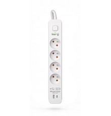 KERG power strip with circuit breaker-4 USBC+USBA sockets 16A 3m