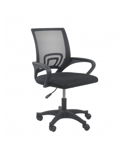 Topeshop FOTEL MORIS CZERŃ office/computer chair Padded seat Mesh backrest