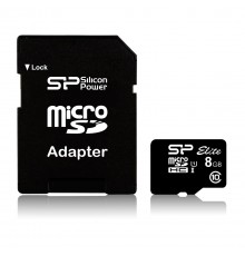 Silicon Power Elite 8GB microSDHC UHS-I memory card Class 10