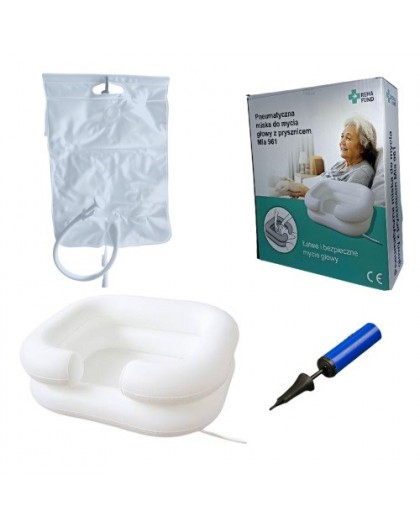Inflatable head wash pool and shower - set