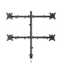 Gembird MA-D4-01 Adjustable desk 4-display mounting arm (rotate, tilt, swivel), 13”-32”, up to 10kg per screen