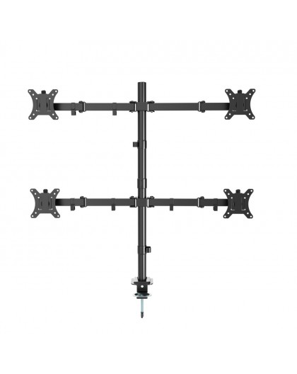 Gembird MA-D4-01 Adjustable desk 4-display mounting arm (rotate, tilt, swivel), 13”-32”, up to 10kg per screen