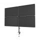 Gembird MA-D4-01 Adjustable desk 4-display mounting arm (rotate, tilt, swivel), 13”-32”, up to 10kg per screen