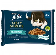 FELIX Tasty Shreds with salmon and tuna - 4x 80g