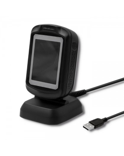 Qoltec 50864 Desktop QR & Barcode Scanner | USB
