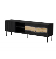 Cama INSERTO 3D1W TV cabinet 190x40x61.5 black + LED