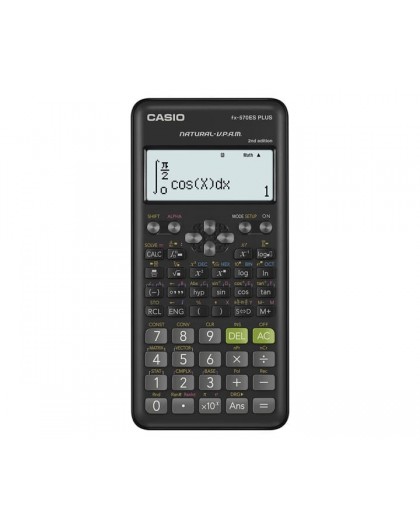 CASIO CALCULATOR SCIENTIFIC FX-570ESPLUS-2-B, 417 FUNCTIONS, 77X162MM, BLACK
