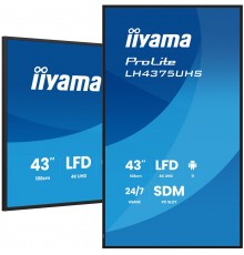 iiyama 43" 4K UHD Professional Digital Signage 24/7 display featuring Android OS, FailOver and Intel® SDM slot