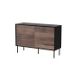 Cama CORTINA 1D3S chest of drawers 120x40x81 black/walnut