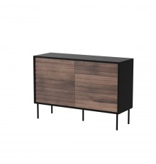 Cama CORTINA 1D3S chest of drawers 120x40x81 black/walnut