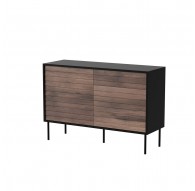 Cama CORTINA 1D3S chest of drawers 120x40x81 black/walnut