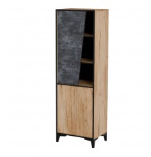 Cama 2D bookcase OVO 50x38xH182.5 oak/concrete