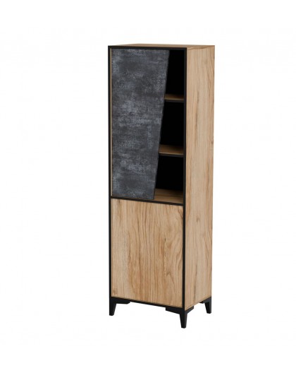 Cama 2D bookcase OVO 50x38xH182.5 oak/concrete
