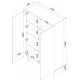 Cama Display case PALAZZO BIS 100x39x166 matte black