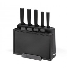 Maestro MR-1412-BLACK Knife set with block + Cutting board set Black