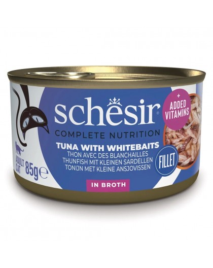 SCHESIR in cooking water Tuna with whitebait - wet cat food - 85 g