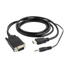 Gembird A-HDMI-VGA-03-6 video cable adapter 1.8 m HDMI Type A (Standard) VGA (D-Sub) + 3.5mm Black