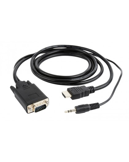 Gembird A-HDMI-VGA-03-6 video cable adapter 1.8 m HDMI Type A (Standard) VGA (D-Sub) + 3.5mm Black