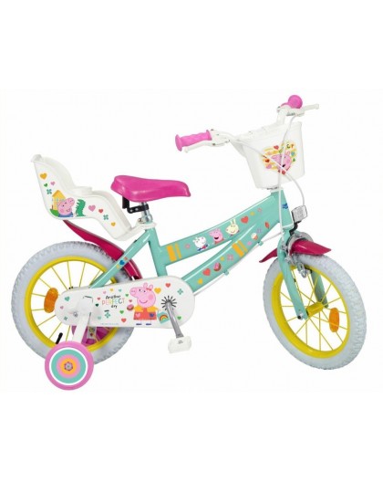 Children's bicycle 14" Peppa Pig green 1498 TOIMSA