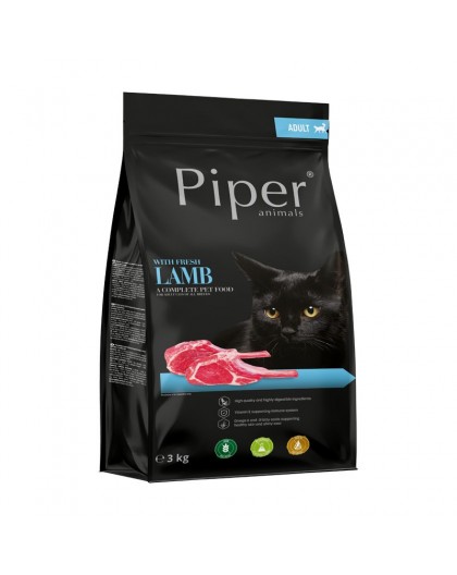 PIPER Loomad värske lambaga - kuiv kassitoit - 3kg