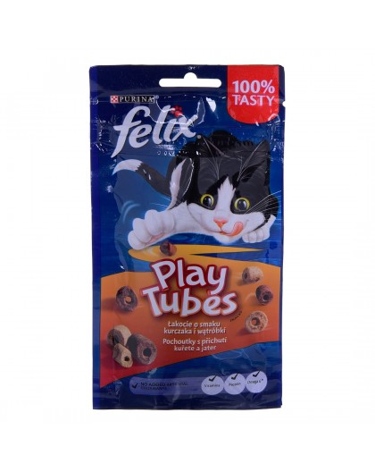 FELIX Play Tubes Chicken, Liver - dry cat food - 50 g