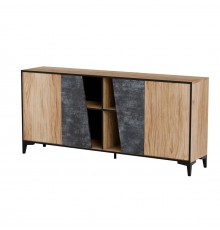 Cama 4D chest of drawers OVO 180x38xH83 oak/concrete