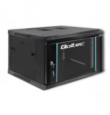 Qoltec 54465 19" RACK cabinet | 6U | 600 x 600 x 370 | Tempered doors | Hanging