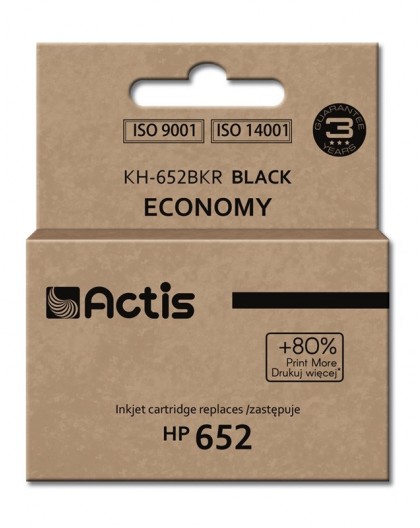 Actis KH-652BKR Ink (replacement HP 652 F6V25AE Standard 15 ml 650 pages, black)
