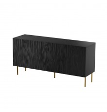 JUNGLE chest 152x40.5x74.5 matte black + golden legs