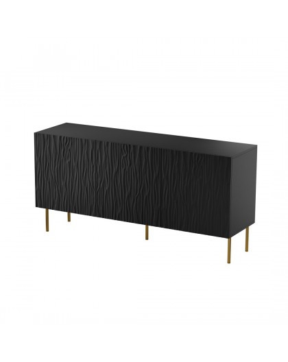 JUNGLE chest 152x40.5x74.5 matte black + golden legs