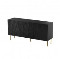 JUNGLE chest 152x40.5x74.5 matte black + golden legs