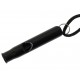 Survival whistle, aluminium , black