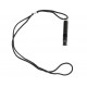 Survival whistle, aluminium , black