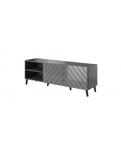 RTV cabinet ABETO 150x42x52 graphite/gloss