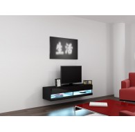 Cama TV stand VIGO NEW 30/140/40 black/black gloss