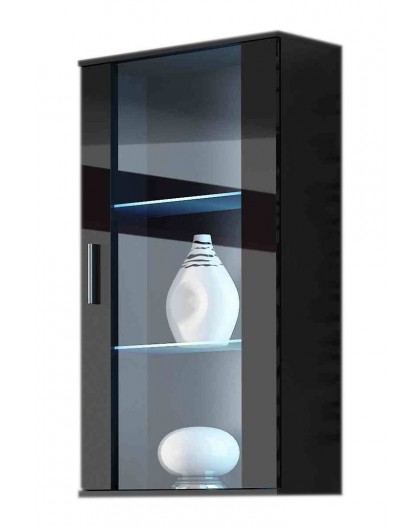 Cama hanging display cabinet SOHO black/black gloss