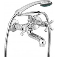 Wall-mounted bathtub mixer with shower set