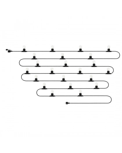 Garland 20m + 22 filament bulbs