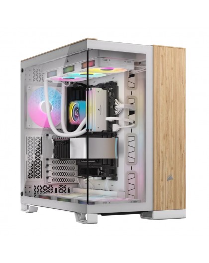 Corsair CC-9011284-WW computer case Midi Tower Bamboo, White