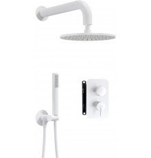 Concealed shower set with mixer box - with overhead shower