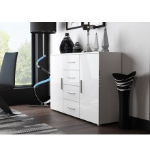 Cama living room sideboard UNI WHITE white/white gloss