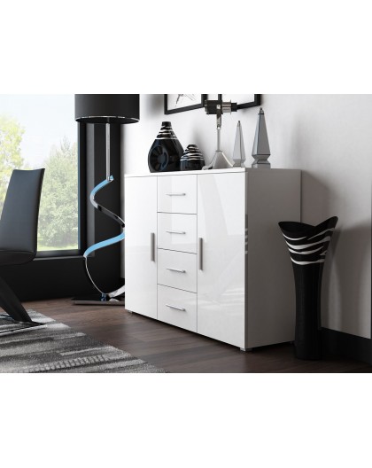 Cama living room sideboard UNI WHITE white/white gloss
