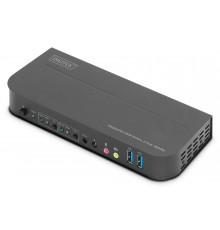 Digitus KVM Switch, 2-Port, 4K60Hz, 2 x DP in, 1 x DP/HDMI out