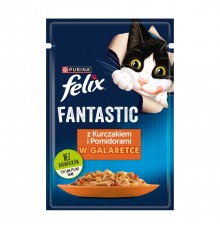 Felix Fanstastic Chicken, Tomato - Wet Cat Food - 85 g