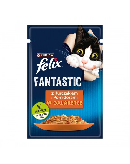 Felix Fanstastic Chicken, Tomato - Wet Cat Food - 85 g