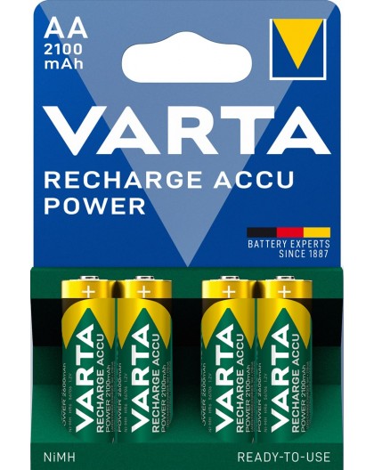 VARTA HR6 AA Recharge Accu Power 2100 mAh 56706 Rechargeable batteries 4 pc(s) Green, Yellow